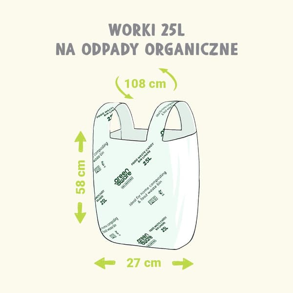 GreenAware kompostoituvat jätesäkit 25L 10 kpl