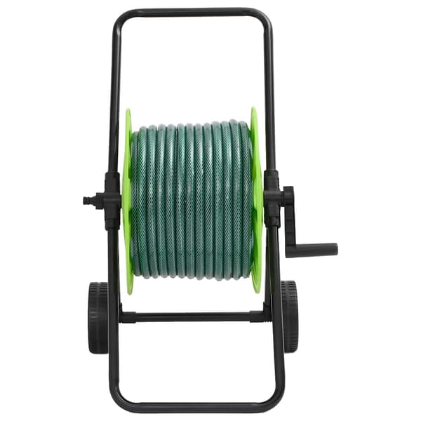 vidaXL Slangrullevagn med kopplingar 0,75", 30 m grön PVC
