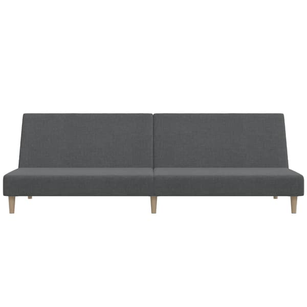 vidaXL 2-sits bäddsoffa, ljusgrå, klädd i tyg