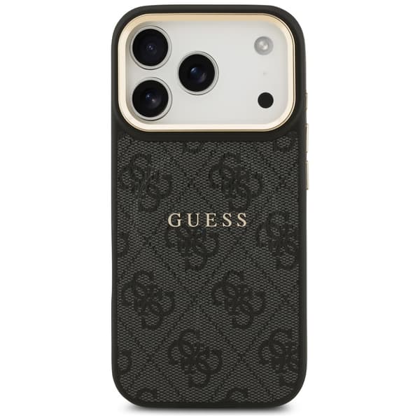 Guess 4G PU Classic Logo MagSafe-etui til iPhone 17 Pro, sort