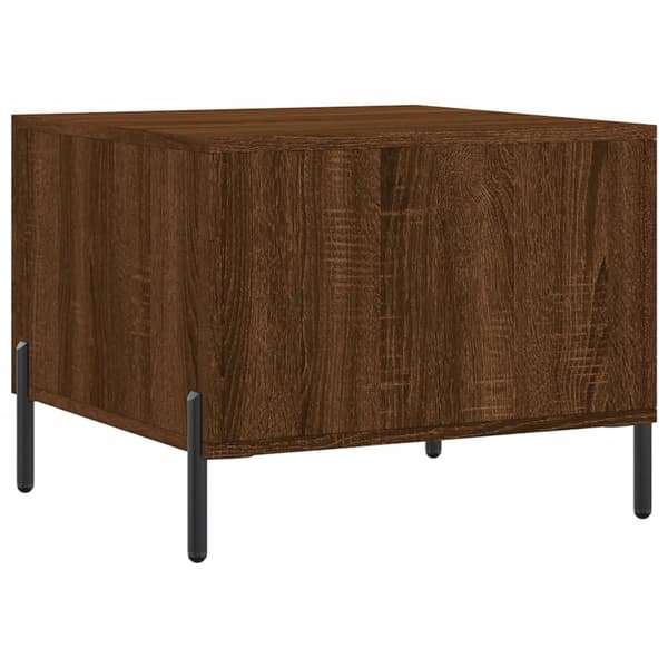 vidaXL sofabord brunt egetræ 50x50x40 cm