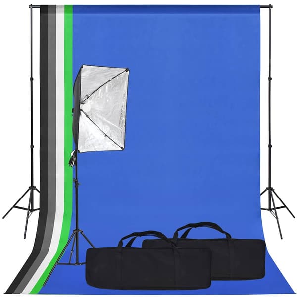 vidaXL Studio Kit med Softbox og Baggrund