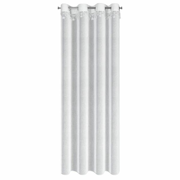 Julegardin 140x250 cm hvide stjerner