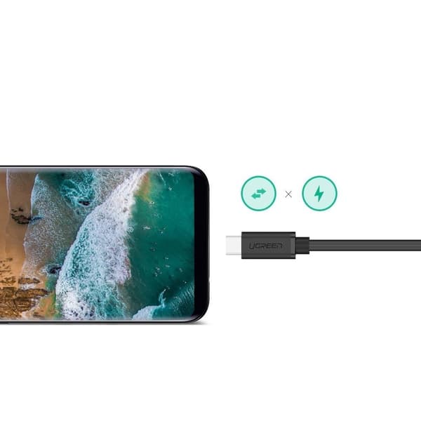 USB-C 3.1 förlängningskabel 0,5m svart
