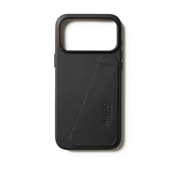 Mujjo - Læderpung til iPhone 17 Pro / Pro Max - Pung til iPhone iPhone 17 Pro Max / Sort