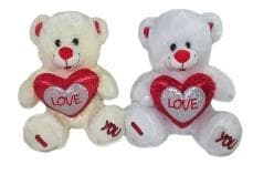 Bamse med hjerte 30 cm MIX