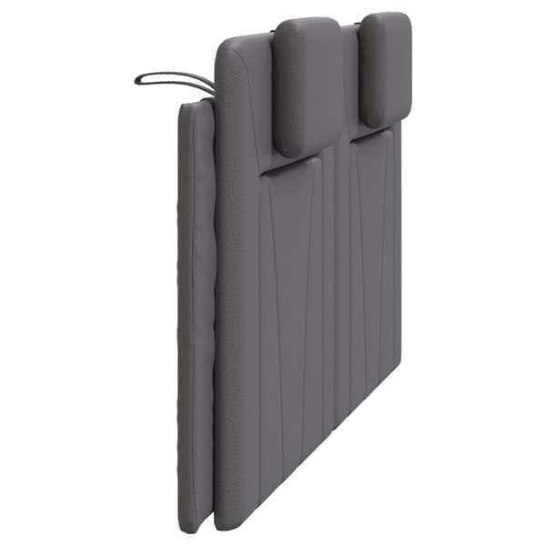 vidaXL hovedgærdehynde, grå, 160 cm, kunstlæder