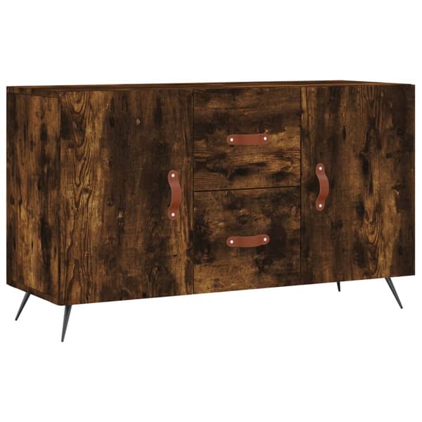 vidaXL kommode, røget eg, 100x36x60 cm, træbaseret materiale