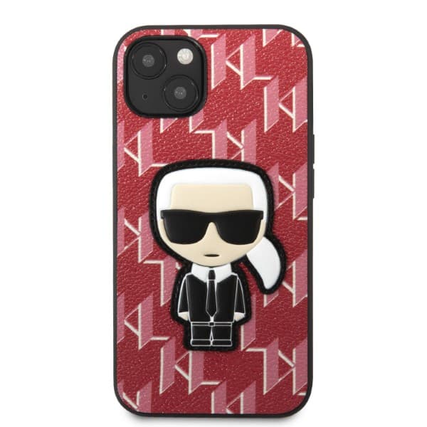 Karl Lagerfeld Monogram Ikonik Patch-etui til iPhone 13 mini, rød