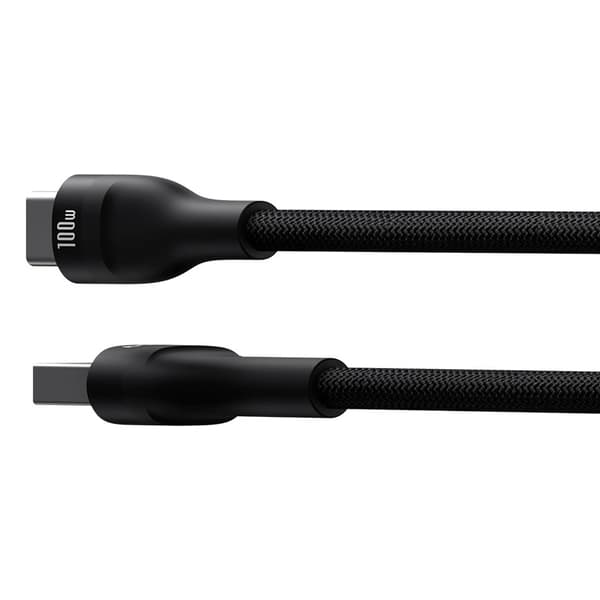 Flash 2 USB-A - USB-C 100W 1m Kestävä Kaapeli - Musta