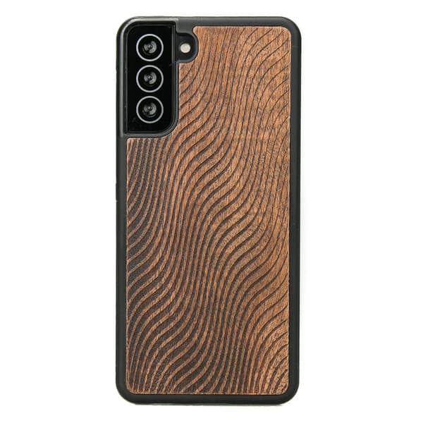 Træcover til Samsung Galaxy S21 WAVES MERBAU