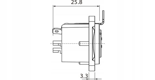 Roxtone RX3FD-BG - panelmonteret XLR-fatning
