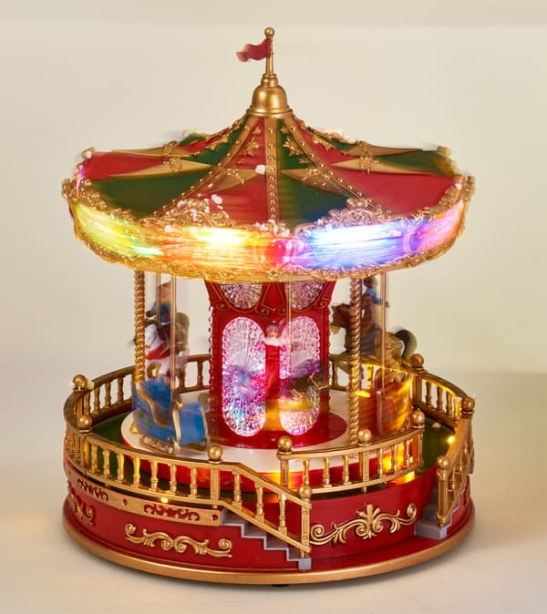 LED-joulukaruselli korkeus 28 cm