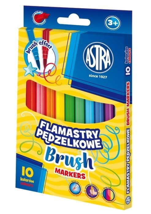 Pyöreät sivellintussit 10 väriä ASTRA