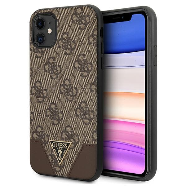 Guess 4G Triangle Collection cover til iPhone 11 / Xr, brun/brun