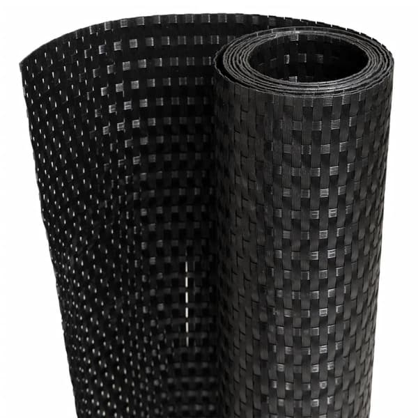 vidaXL balkonskærm, sort, 300x80 cm, polyrattan