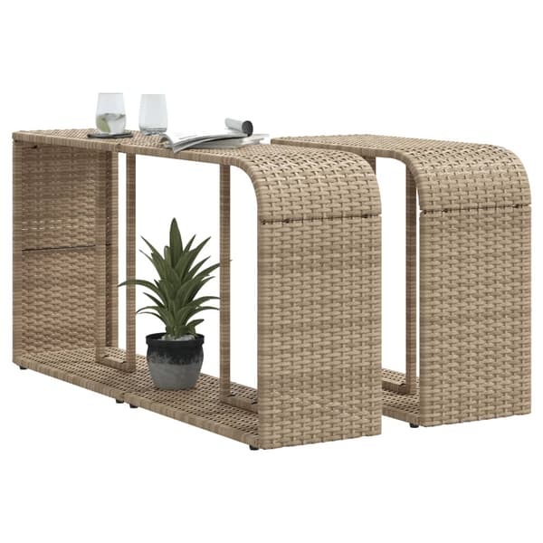 vidaXL Hyllor, 2 st, Beige, Polyrotting