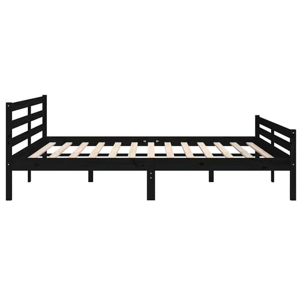 vidaXL sengestel sort massivt træ 200 x 200 cm