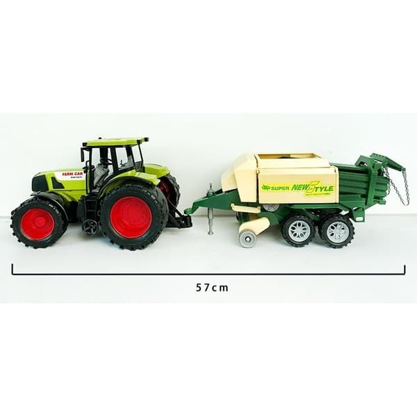 Traktor med ballepresser