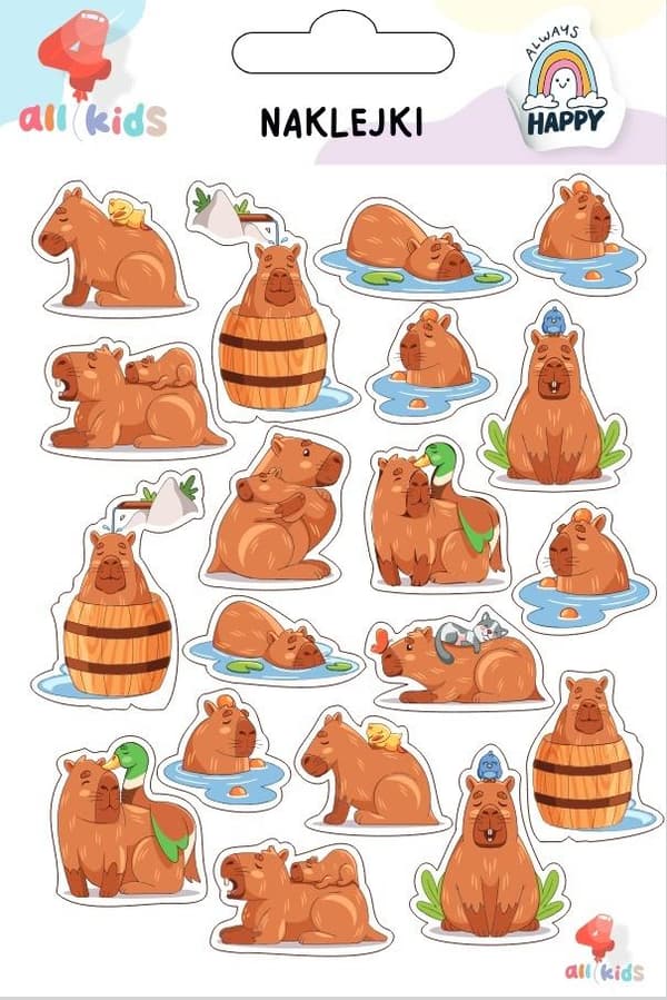 Kapybara-tarroja lapsille