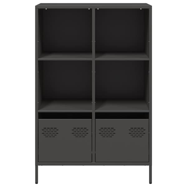 vidaXL skab, sort, 68x39x103,5 cm, stål