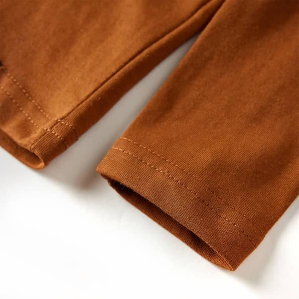 Børne langærmet T-shirt, cognac, 104