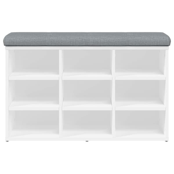 vidaXL Skobänk vit 82x32x50 cm träbaserat material