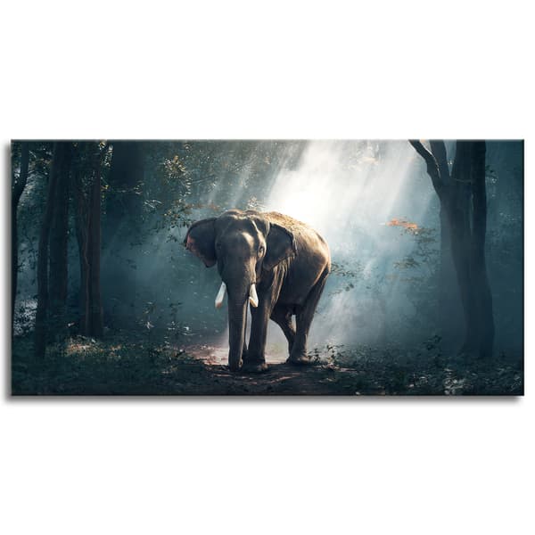 Lærredstryk Dyr Elefant 120x60 cm