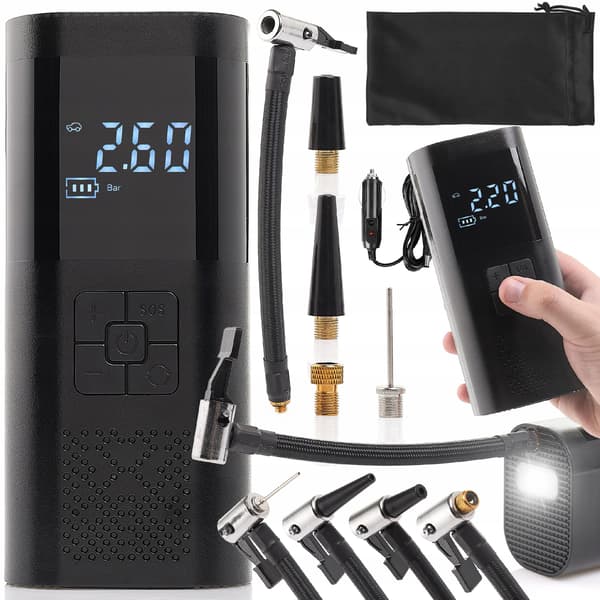 Elbilpumpekompressor 12V til cigarettænder