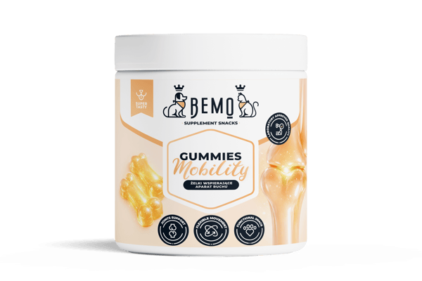 Bemo Gummies Mobility - kompletterande gummibjörnar som stödjer lederna hos hundar och katter