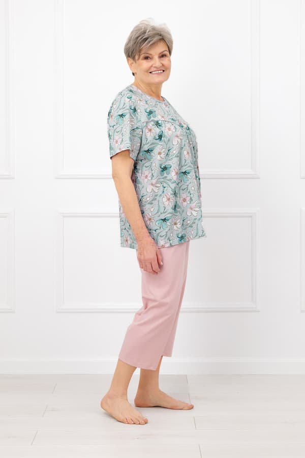Dampyjamas kortärmad, 3/4-byxor Perlis L