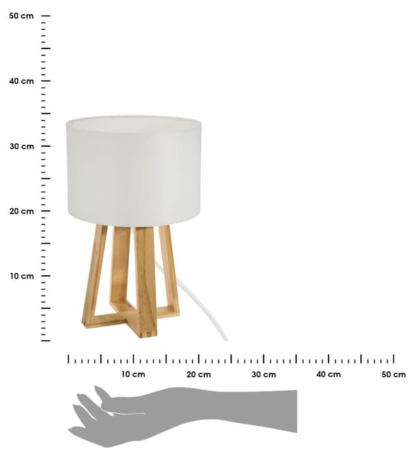Molu natlampe hvid 34,5 cm