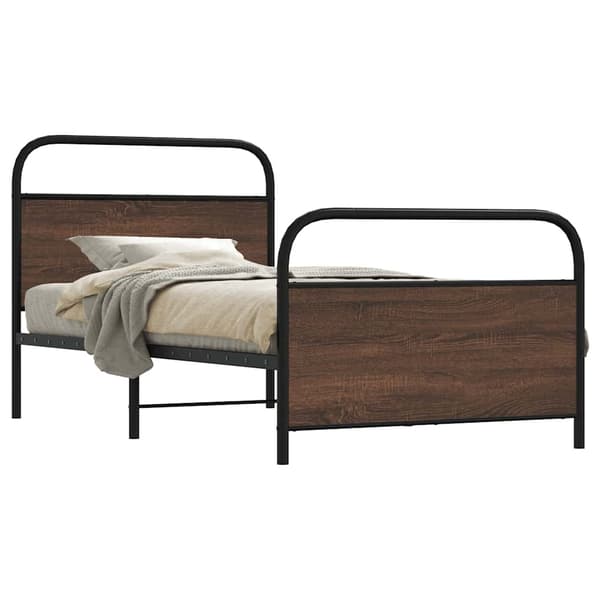 vidaXL Seng uden madras, 90x200 cm, brun eg