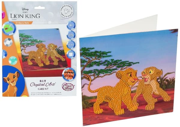 Diamant mozia Simba och Nela 18x18cm