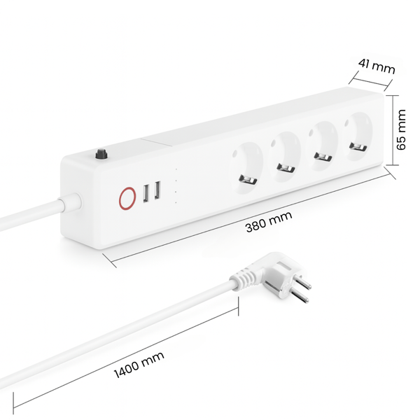 EU-Strip2 Tuya WiFi Power Strip