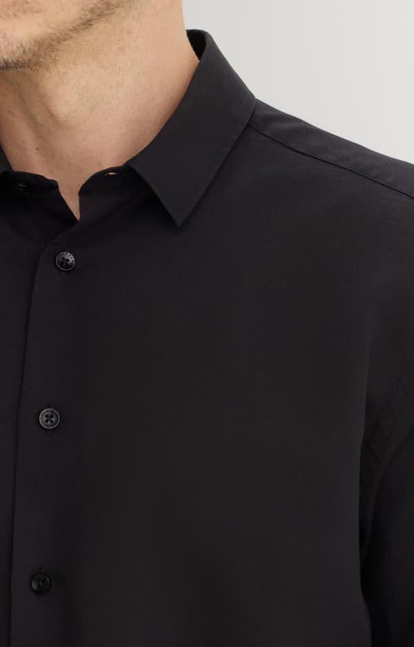 Sort slim fit skjorte XXL
