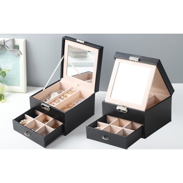 Smykkeskrin, etui, organizer, sort PD148CZ