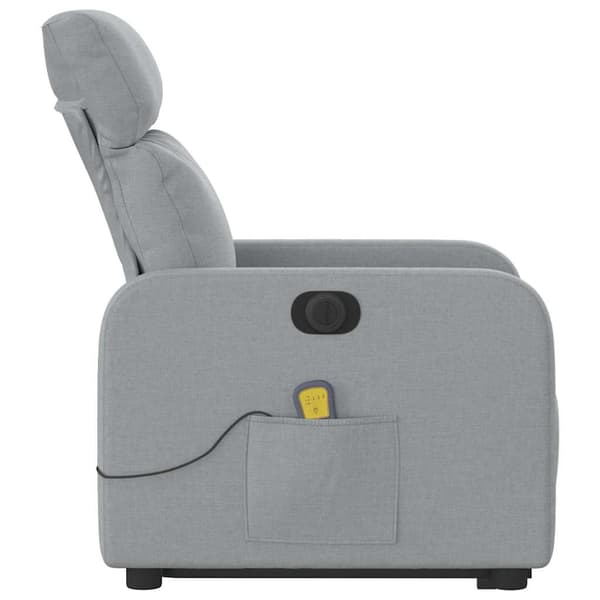 vidaXL Elektrisk lyftande massagefåtölj ljusgrå