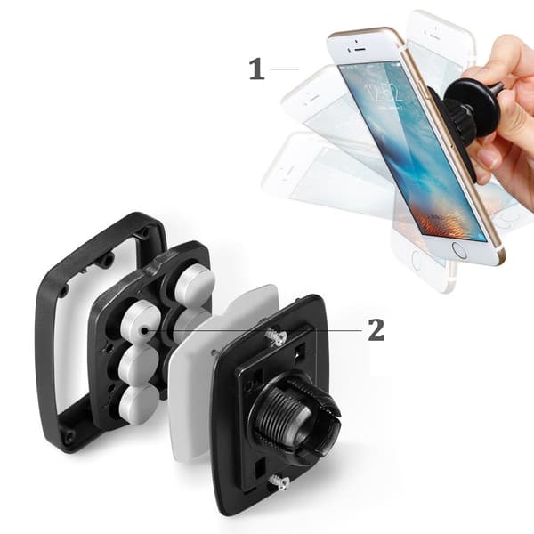 Spigen Premium Magnetisk Bilfäste för Luftventil A201, Svart