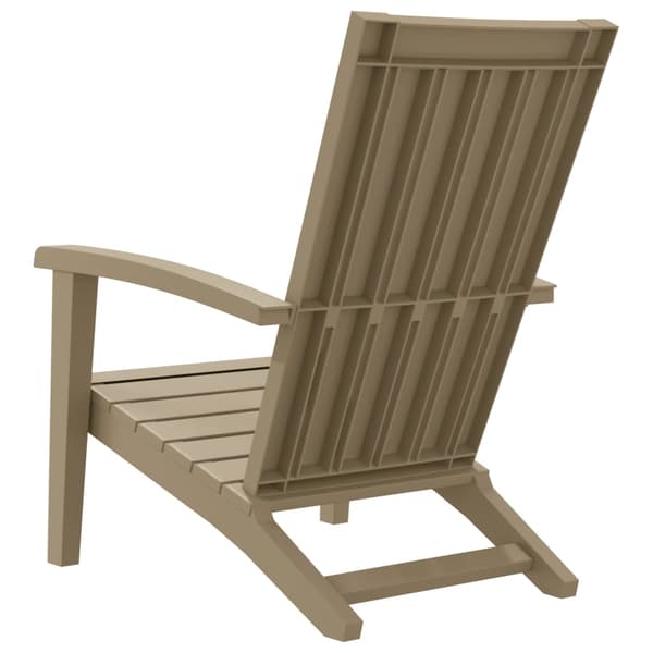 vidaXL Adirondack trädgårdsstolar, set om 2, ljusbrun, polypropen
