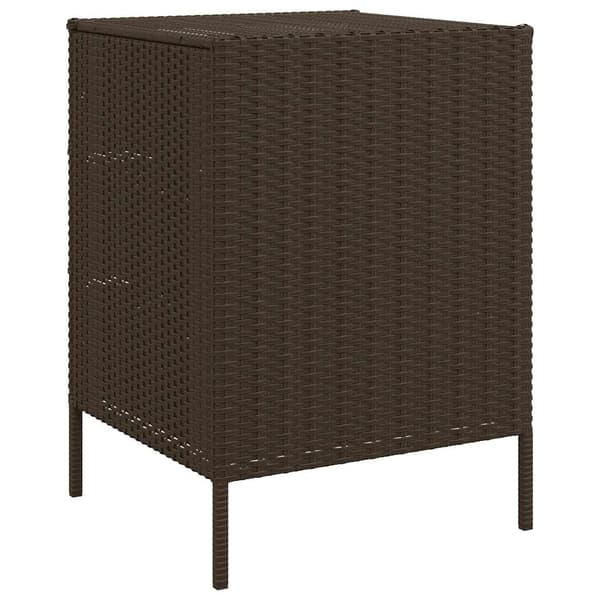 vidaXL Puutarhakaappi ruskea 55x59x80 cm polyrottinki