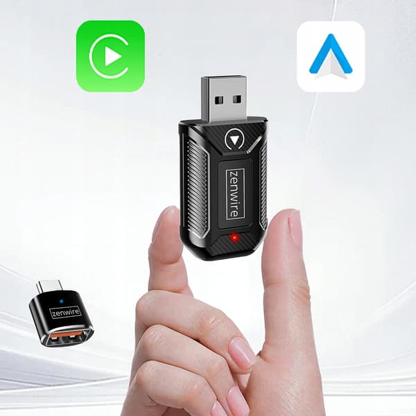 Mini-adapter Carplay Android Auto Trådløs CarLink Lyd USB USB-C 10m Zenwire M30