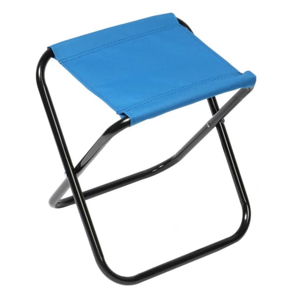 Sammenklappelig campingskammel, blå