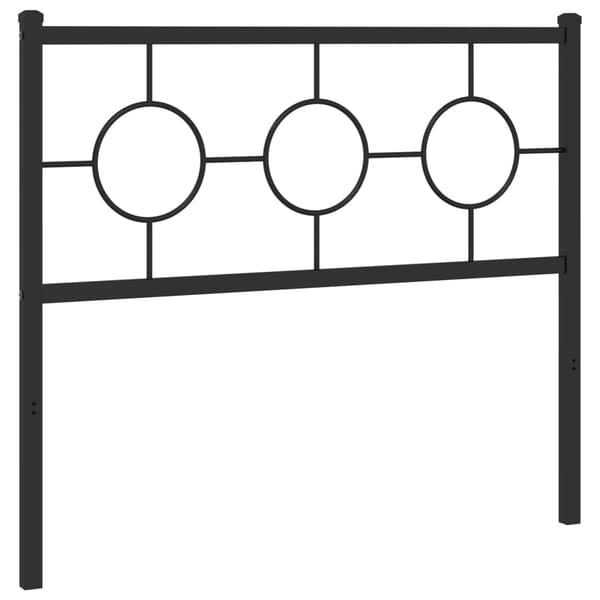 vidaXL metalsengegavl, sort, 100 cm
