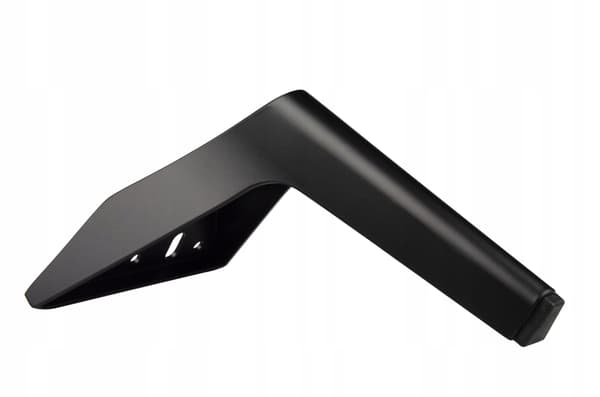 Sort metalmøbelben til skab, seng, loftmøbel, skrå, 18 cm