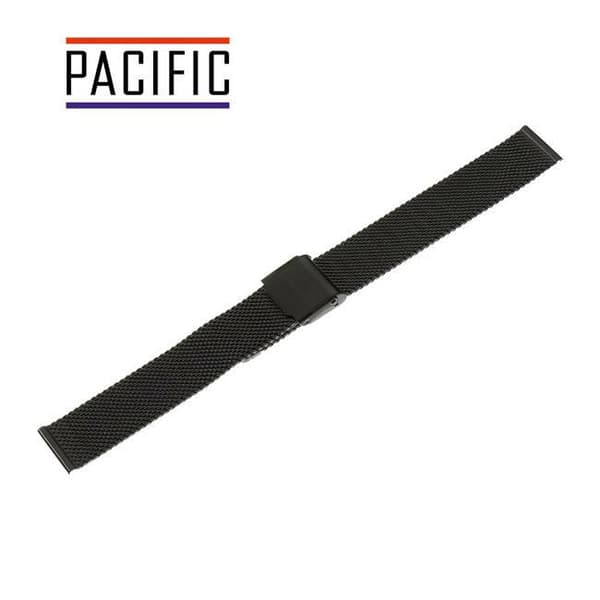 PACIFIC MESH ARMBÅND 14MM PVD SORT, VÆVET 0,6MM
