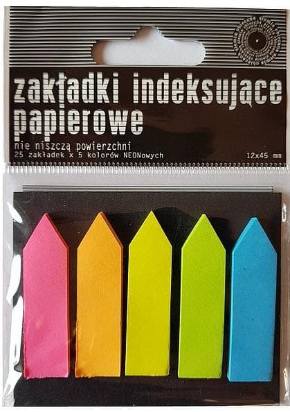 Indexflikar i neonpapper