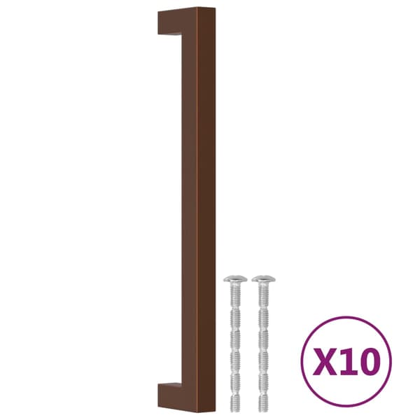 vidaXL skabsgreb, 10 stk., bronze, 192 mm, rustfrit stål