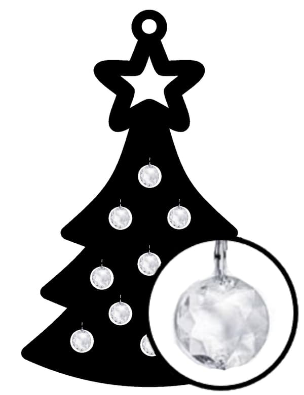 Juletræspynt med GLAMUR-krystaller