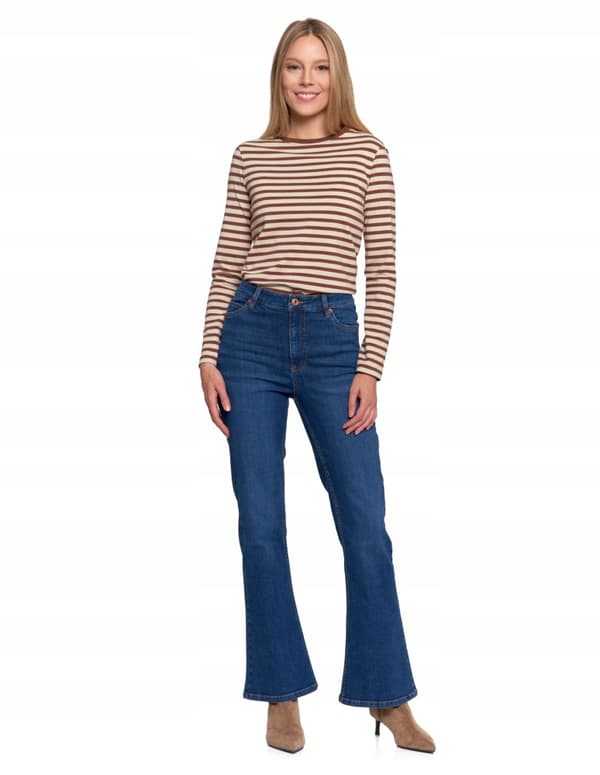 Damjeans med utsvängda strängar, hög midja, bekväma MORAJ M BLÅ